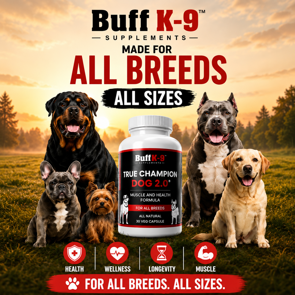 True Champion Dog 2.0 (30 serving caps) - BuffK-9
