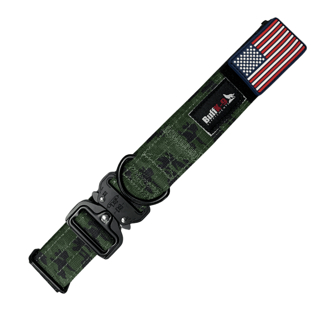 Heavy Duty Tactical Big Dog Collar with Metal Buckle - BuffK-9