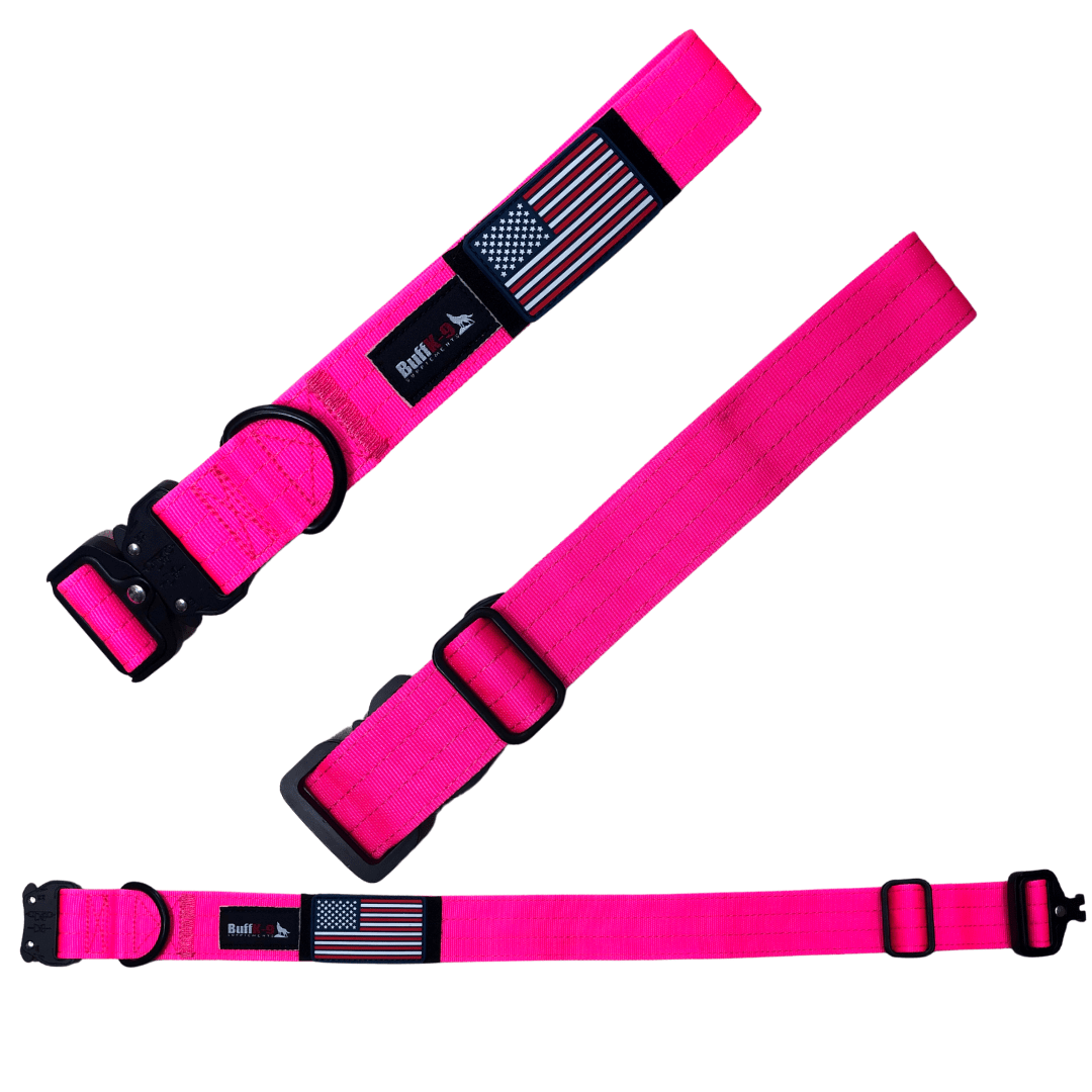 Heavy Duty Tactical Big Dog Collar with Metal Buckle - BuffK-9