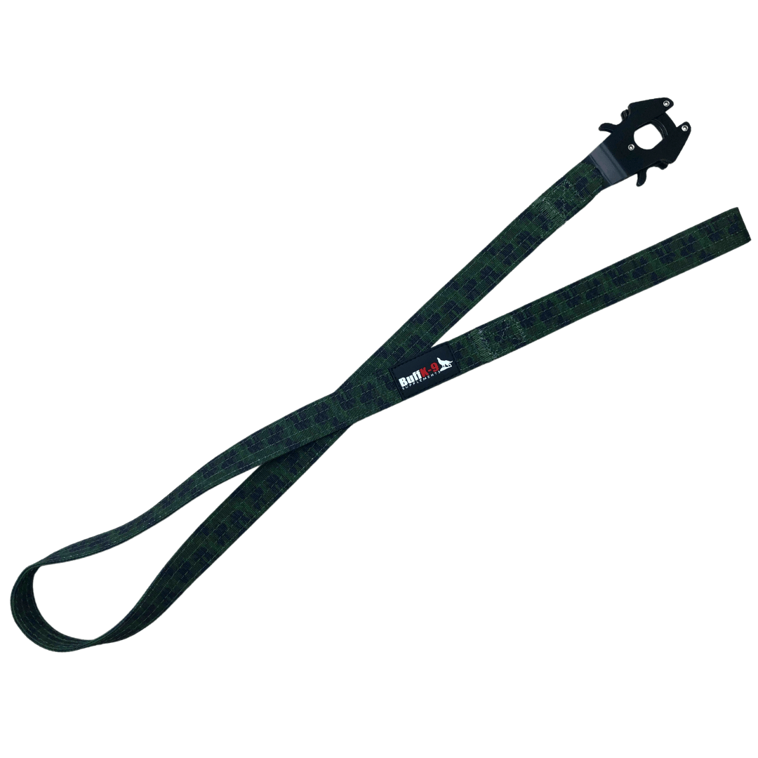 Heavy Duty Tactical Big Dog Leash with Aircraft Grade Aluminum Clamp - BuffK-9