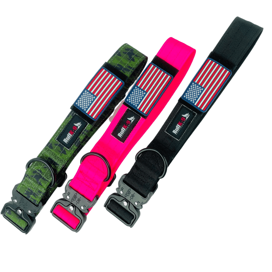 Heavy Duty Tactical Big Dog Collar with Metal Buckle - BuffK-9