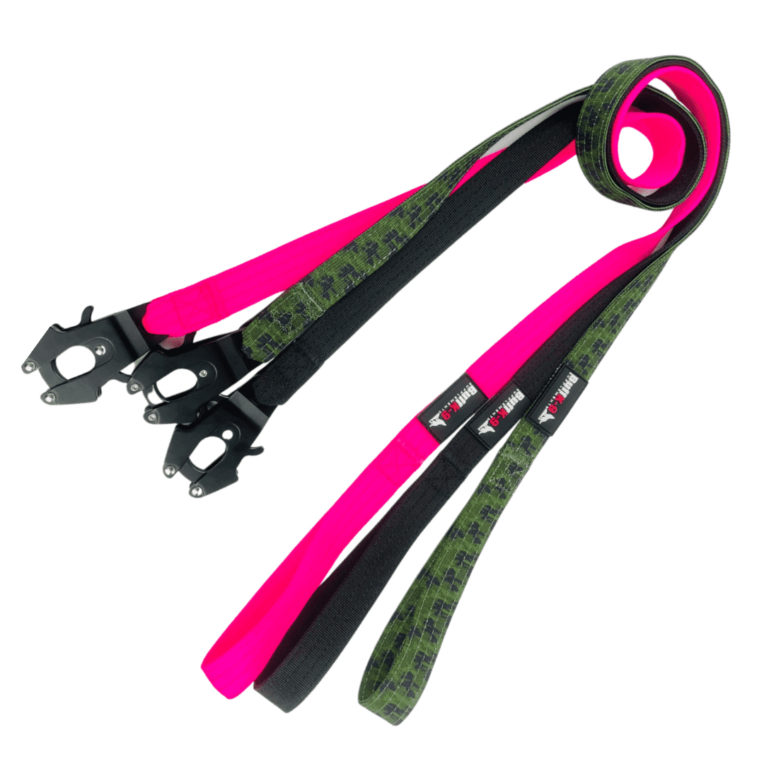 Heavy Duty Tactical Big Dog Leash with Aircraft Grade Aluminum Clamp - BuffK-9